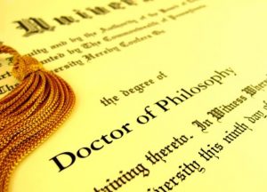 The degree of doctor of philosophy