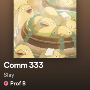 Image of baby chicks with a spotify playlist